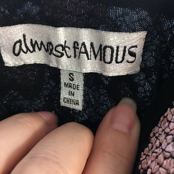 Almost Famous Dress Size S Black/Pink Built In Bra - Picture 9 of 10